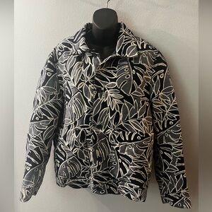 ZARA casual button up spring puffer coat, size L ~ never worn